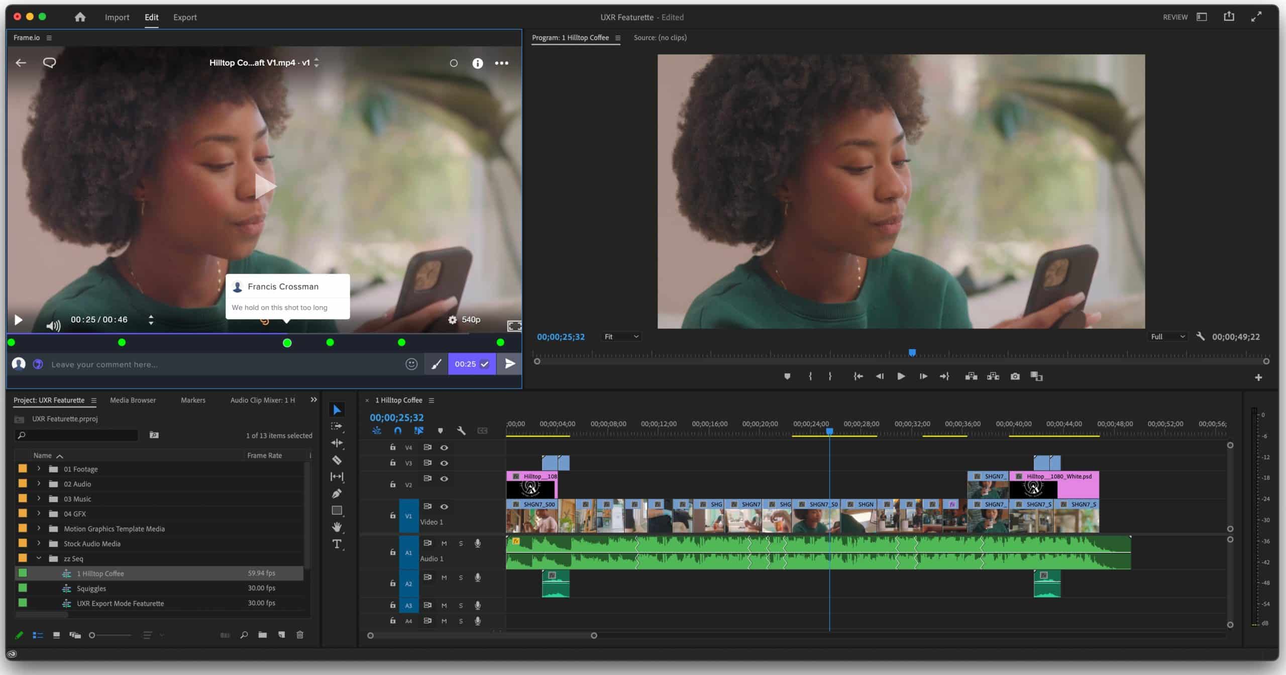Editing in Adobe Premiere